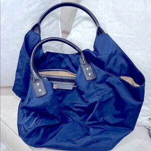 Elington Navy Tote Bag nylon zippered travel every day use